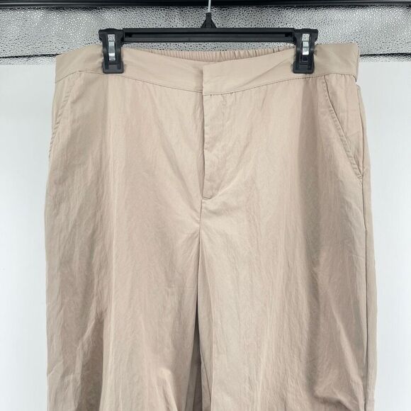 A New Day Tan High Rise Parachute Pants | Women’s Nylon Blend Drawcord Size 12 - Picture 4 of 15